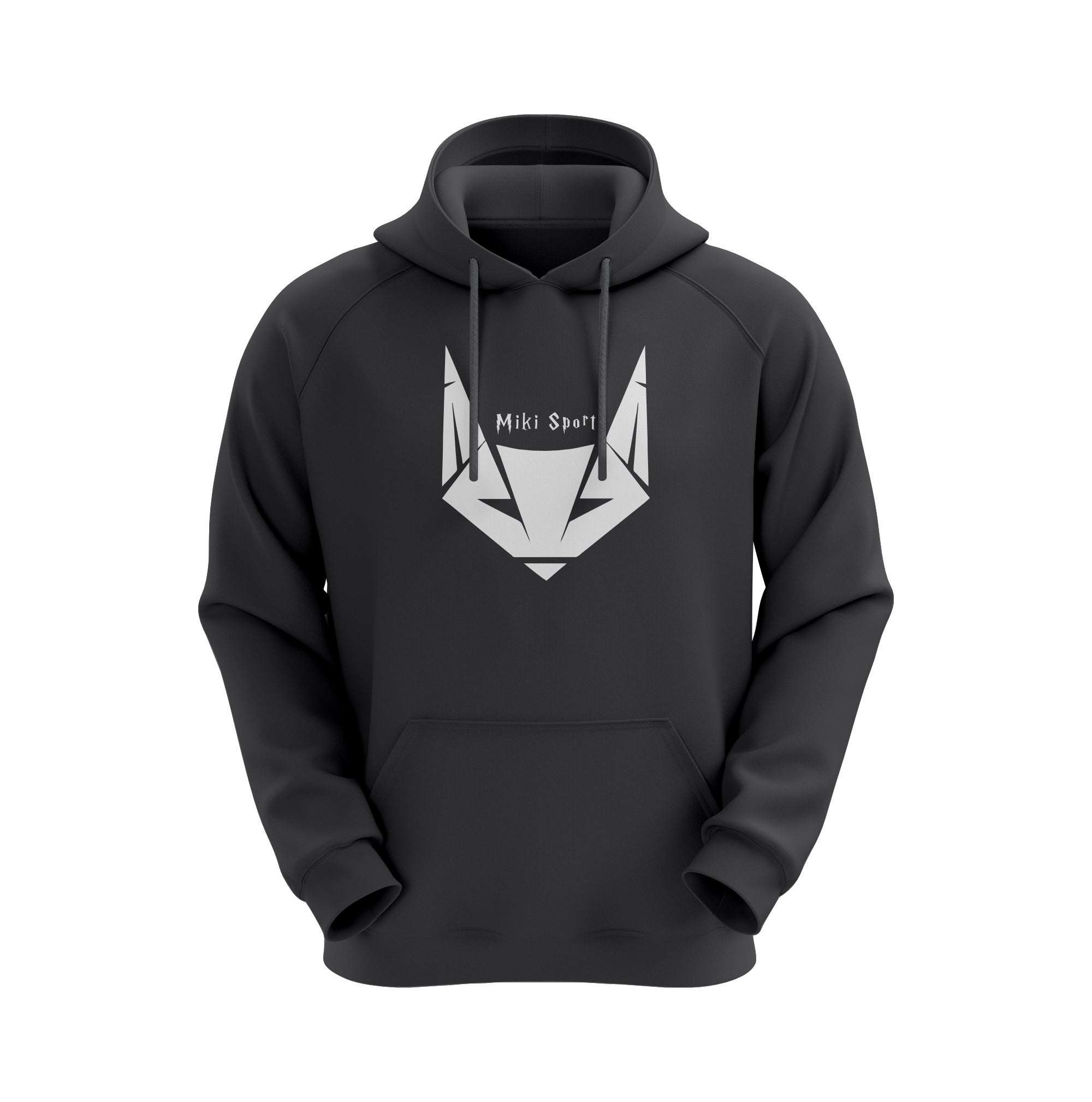 Miki Sport Premium Cotton Fleece Hoodie – Jet Black