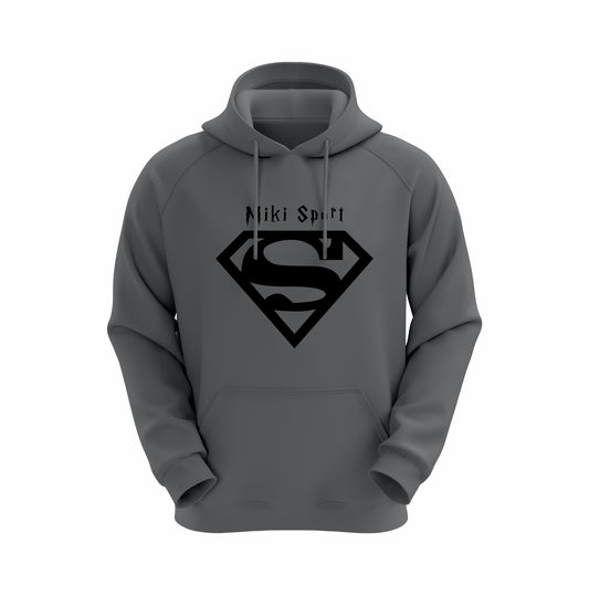 Miki Sport Classic Cotton Fleece Hoodie – Grey