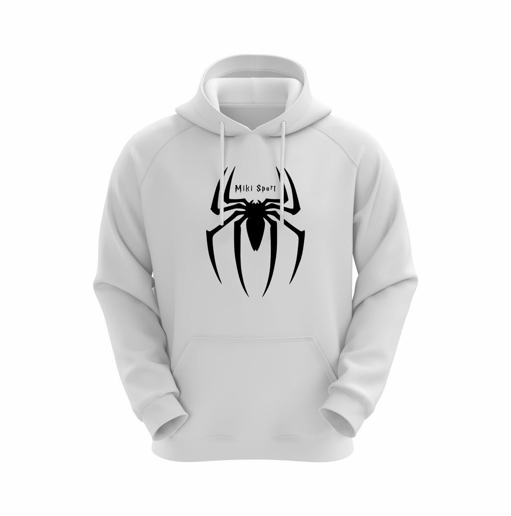 Miki Sport Classic Cotton Fleece Hoodie – Pure White